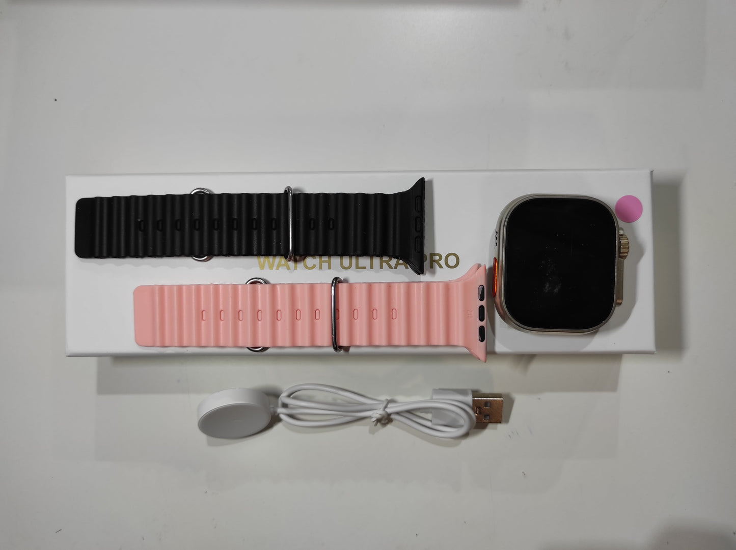 A- Smartwatch Ultra Pro con 2 correas